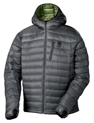 Sierra Designs Gnar puffy 800 fill shell jacket hoody mens grey