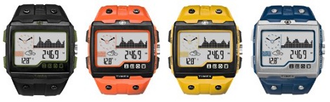 Timex WS4 Expedition multi function watch - black, orange, yellow, blue
