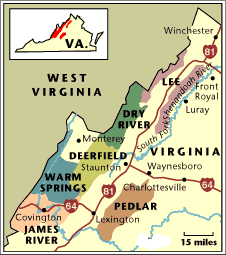 George Washington National Forest area map