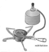 picture of a generic multi-fuel camping stove