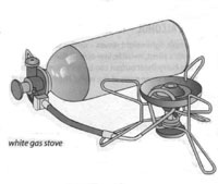 picture of a generic white gas camping stove